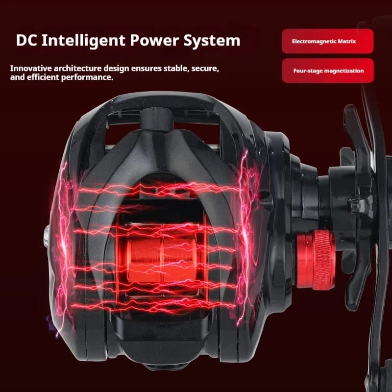 Moulinet casting Lizard DC frein électronique intelligent - léger avec alarme de lancer et son pour pêche au leurre