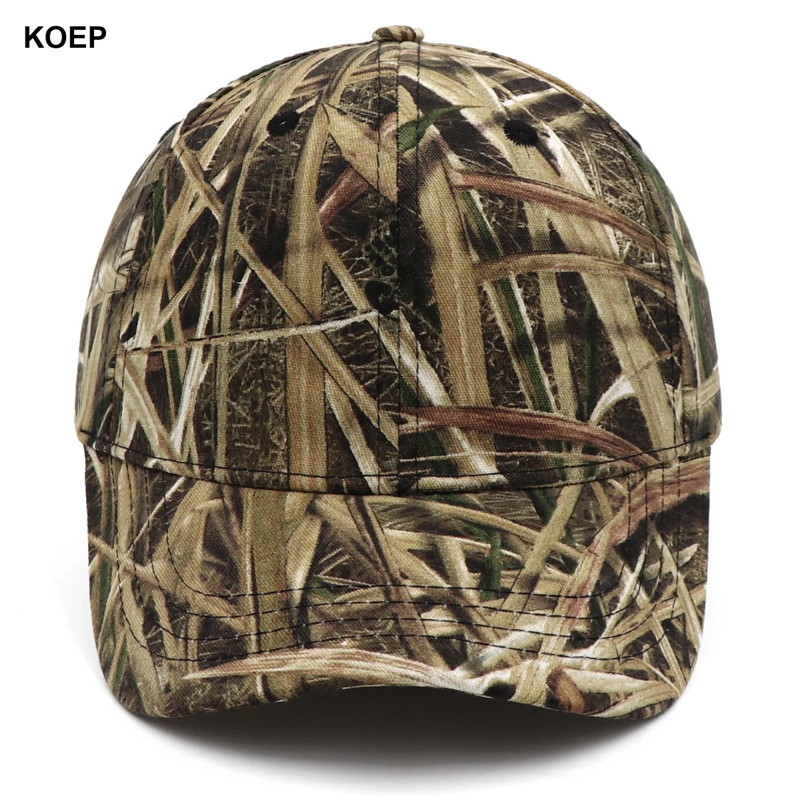 Casquette baseball pêche jungle KOEP - Camouflage roseau snapback cotton activités outdoor chasse