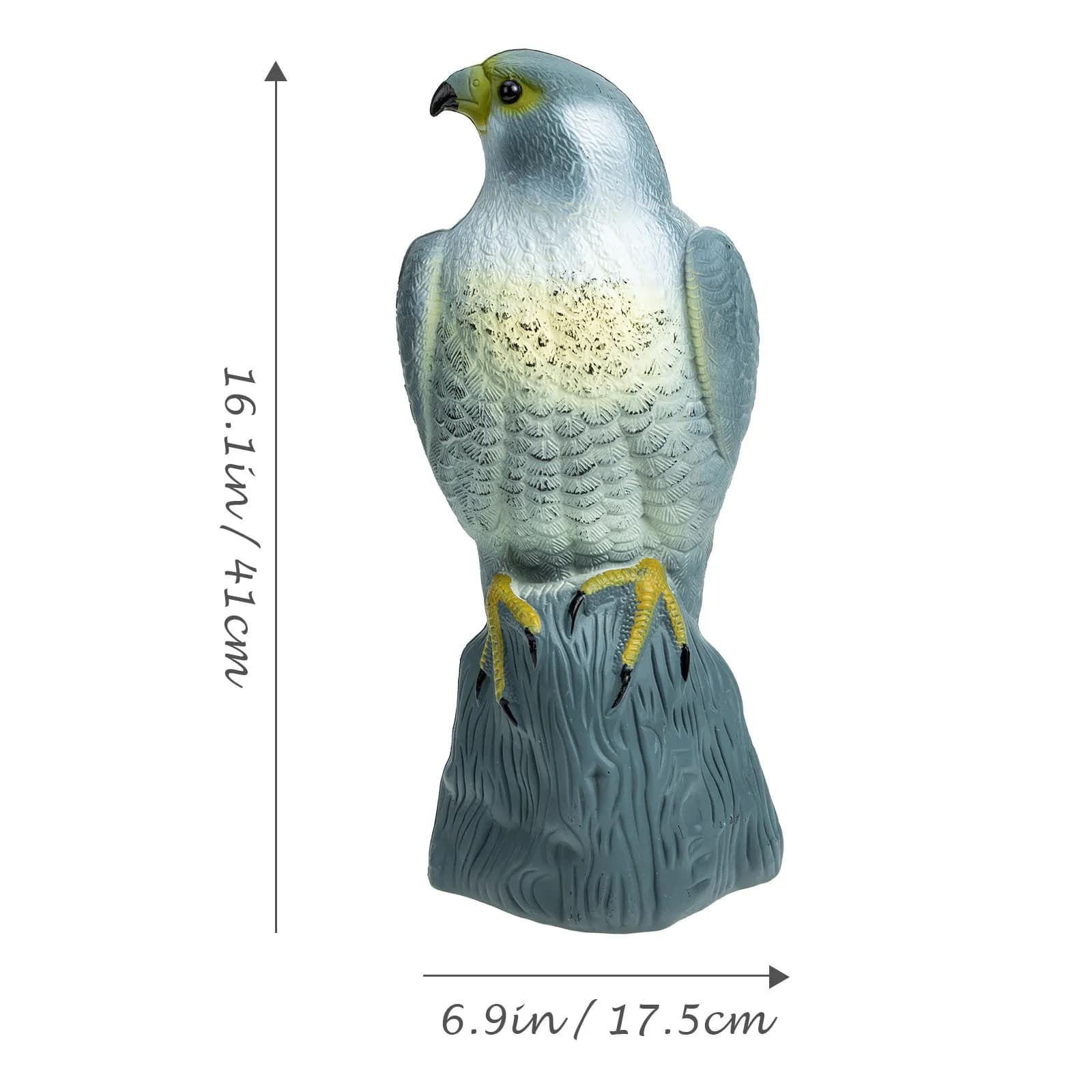 Leurre de chasse décoratif jardin multi-fonction - Oiseau faux ornement extérieur en PE résistant
