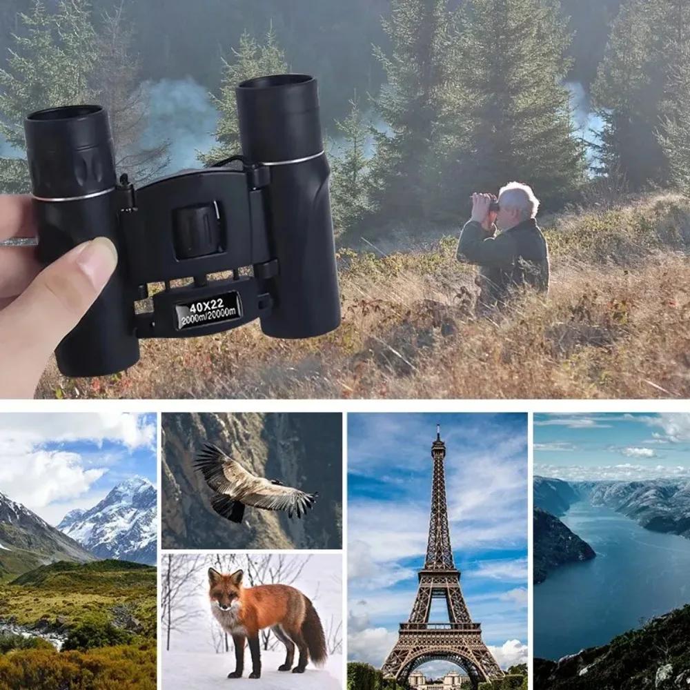 Nouvelles jumelles compactes 40x22 BAK4 pour pêche - Portée 2000m pliables et légères