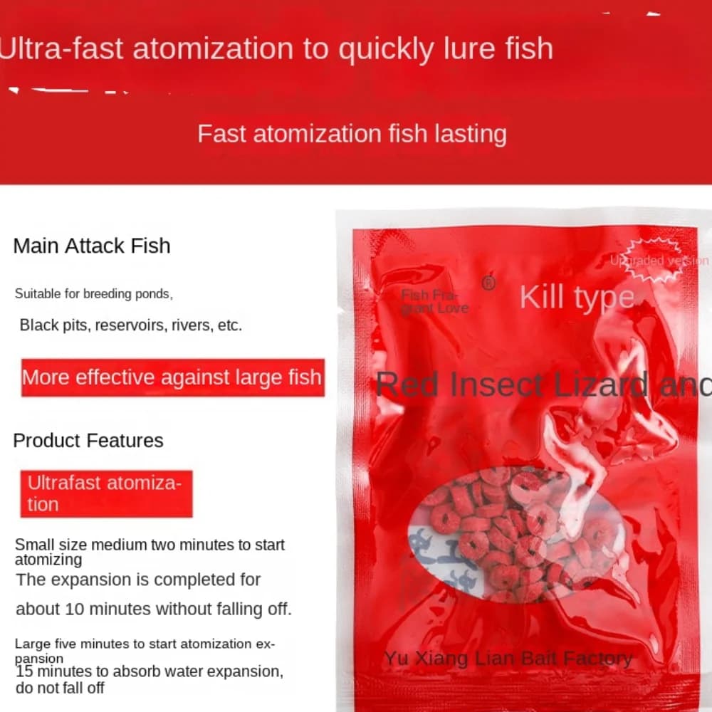 Attractant vers de terre concentré rouge - appât creux carpe avec effet pop-up naturel