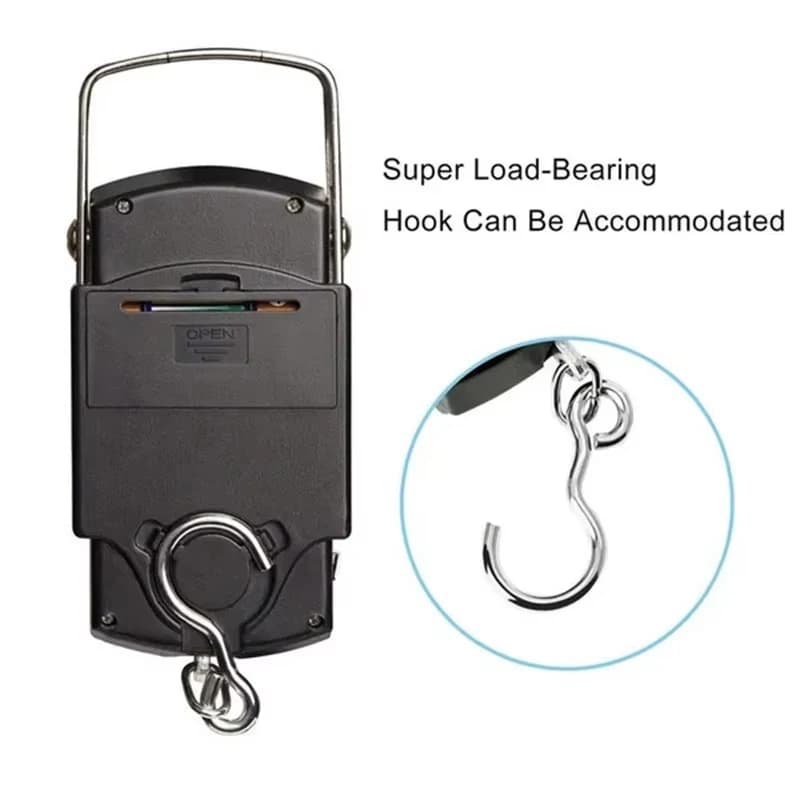 Balance suspendue numérique portative 50kg pour peser poissons et bagages de voyage