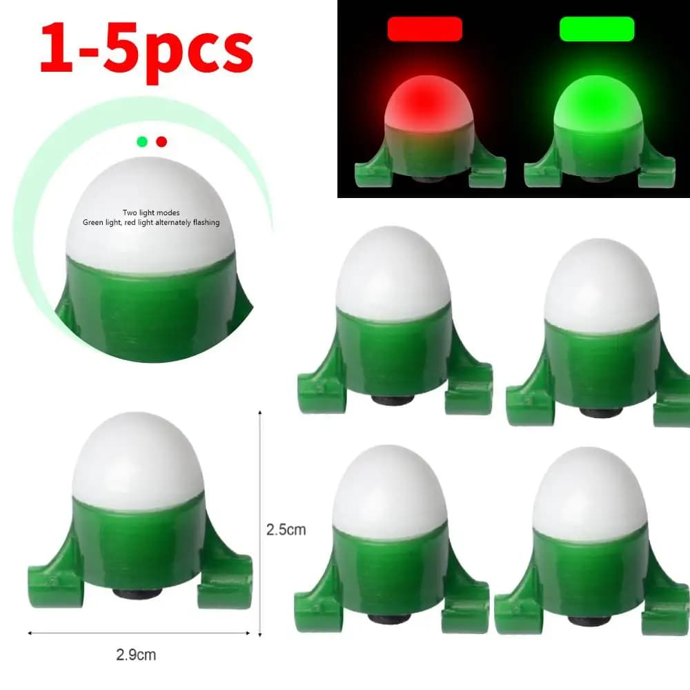 Alarme de touche LED 1-5 pièces pour pêche de nuit - Détecteur de pointe de canne résistant à la compression