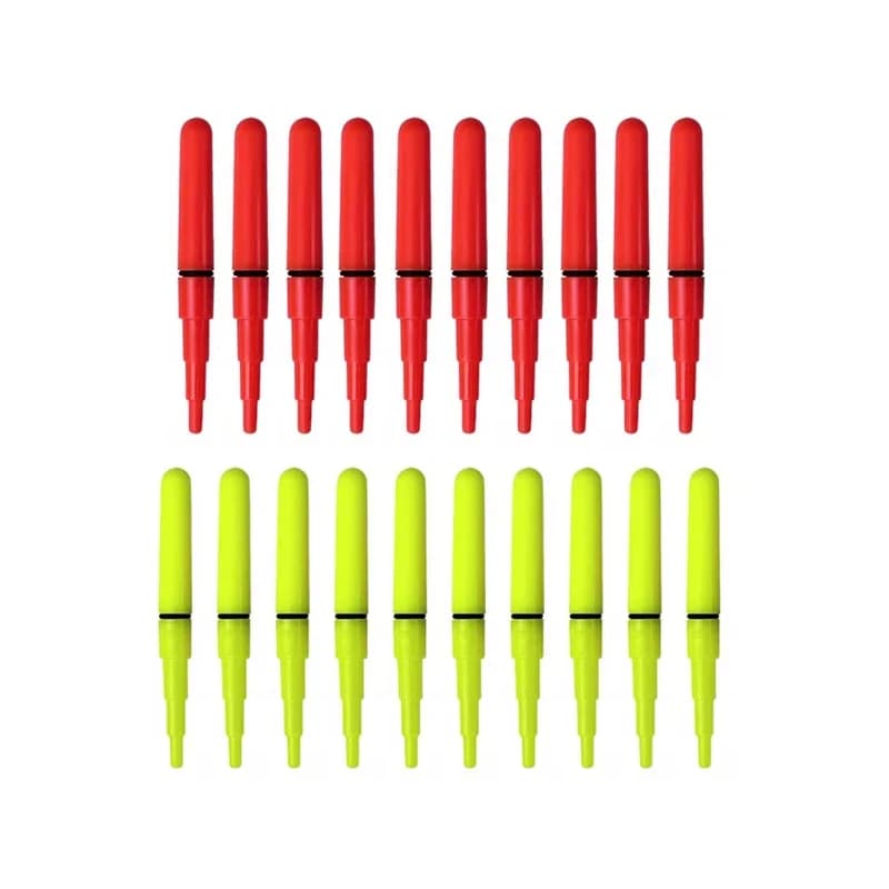Bâtons luminescents LED rouge/vert 20 pièces pour pêche de nuit - accessoires flotteurs CR425