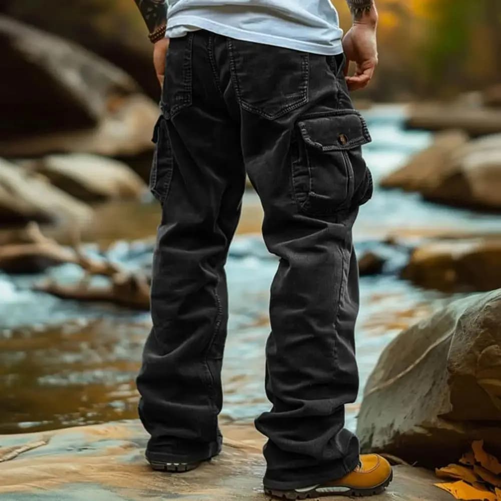 Pantalon velours côtelé pêche rétro pour pêche traditionnelle et pêche au coup classique