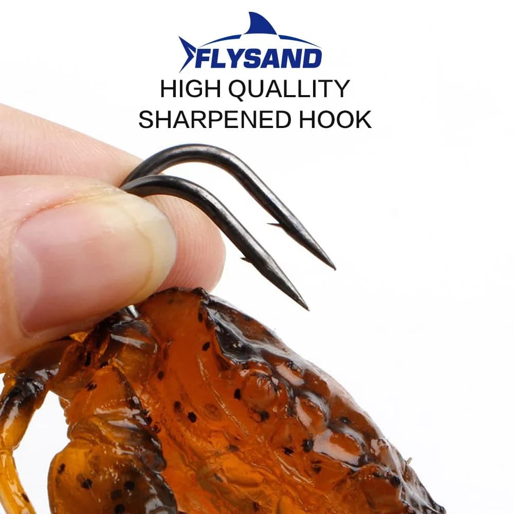 Leurre souple silicone crabe bionique appât artificiel pêche eau douce avec hameçon intégré