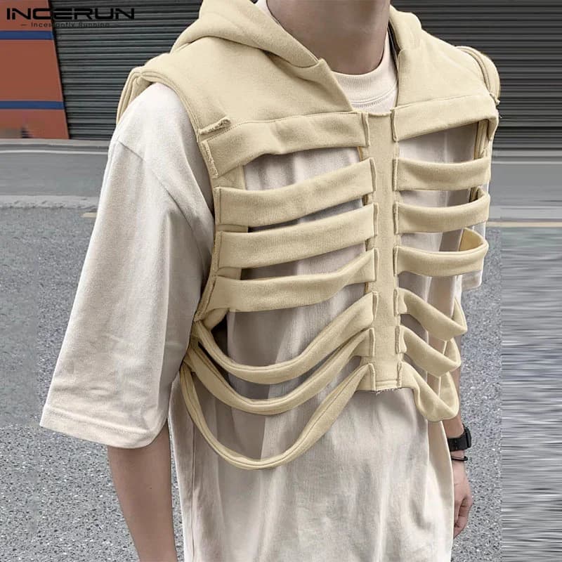 Veste déstructurée homme style casual avec capuche 2024 - Blouson original à message humoristique - Taille