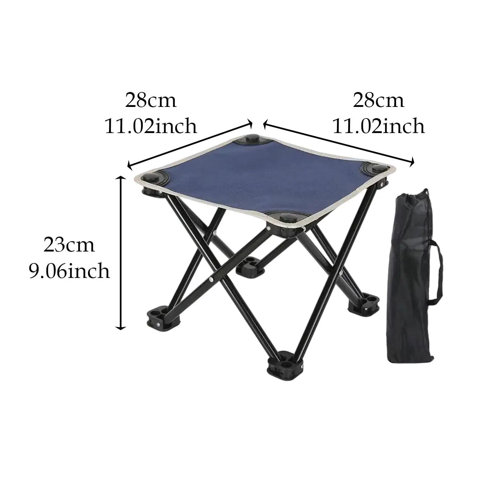 Tabouret de camping pliant avec repose-pieds et sac de transport pour pêche et randonnée