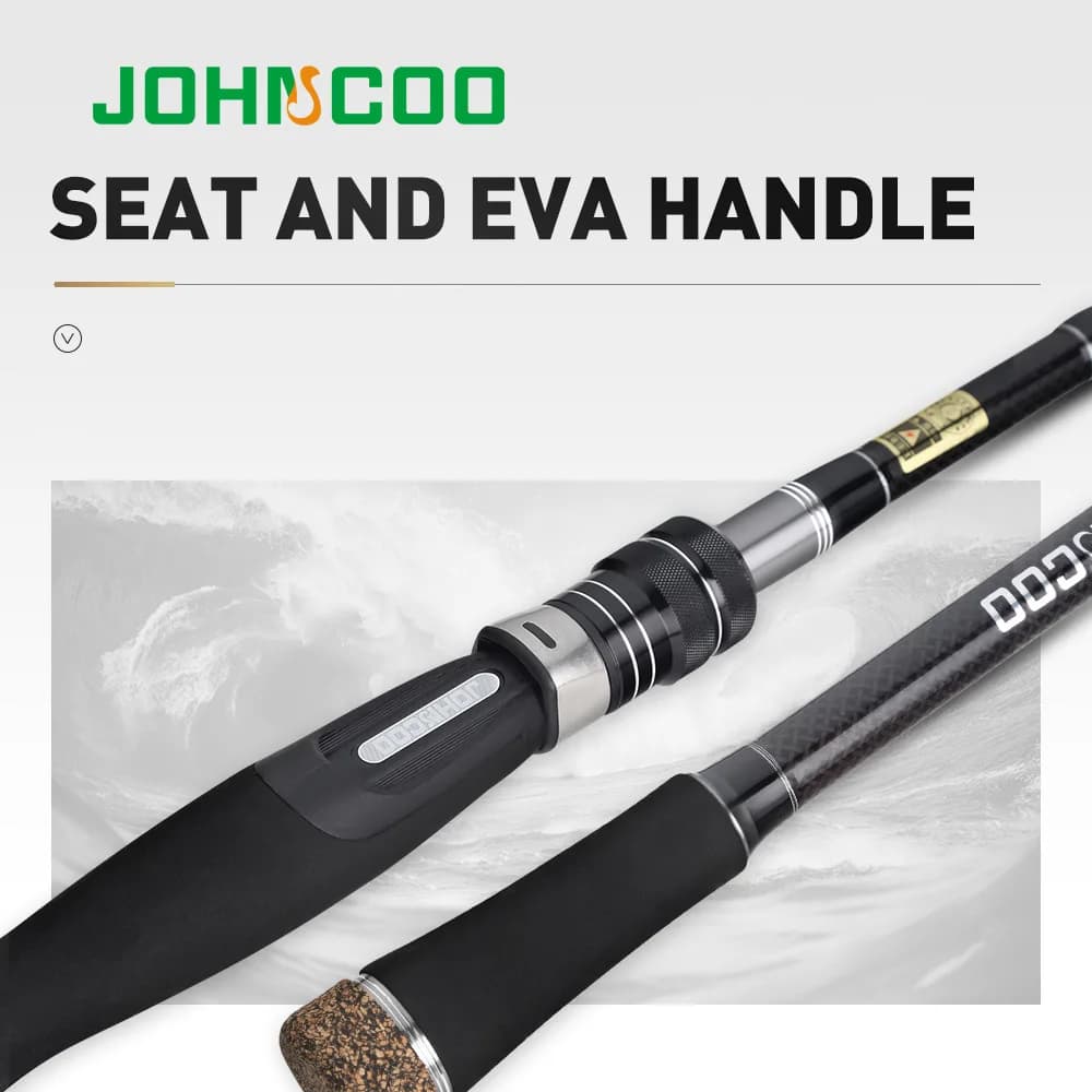 Canne mer carbone JOHNCOO 2.7m-3.0m puissance MH/H pour bar et pêche côtière en 3 sections
