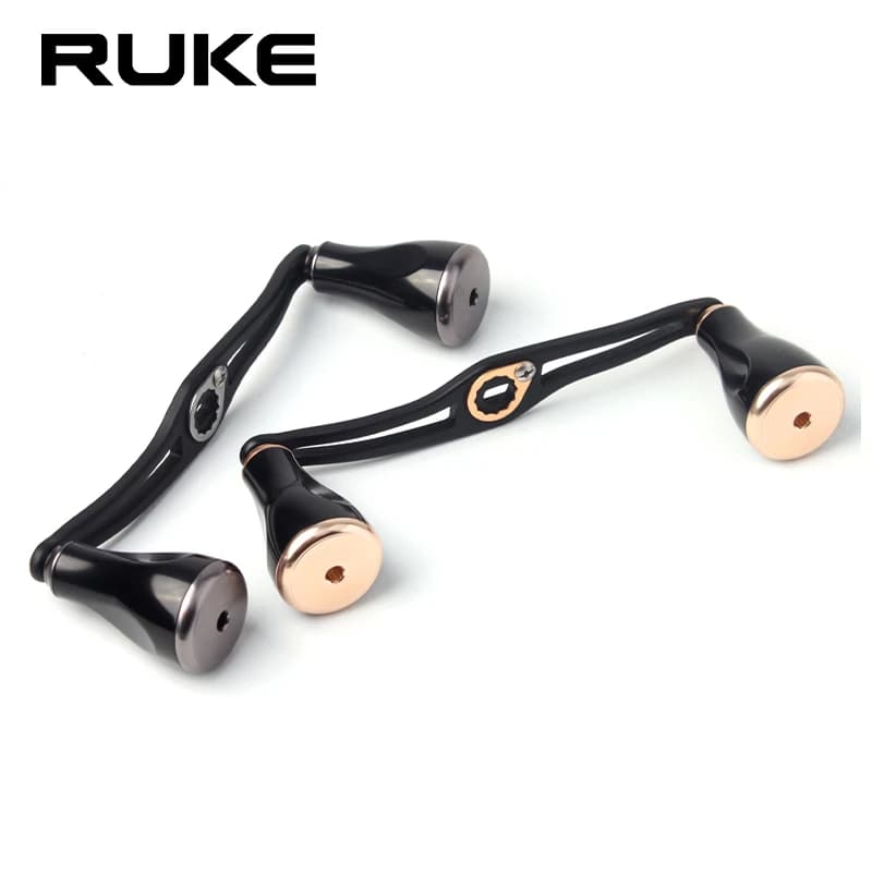 Manivelle de rechange pour moulinet Ruke aluminium double poignée 130mm trou 7*4/8*5mm compatible Daiwa Shimano Abu