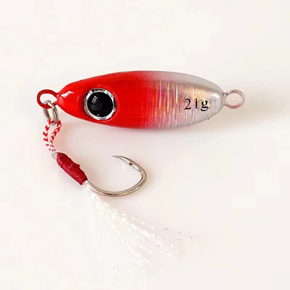 Micro cuillers métal 6 pièces 5.5g à 21g - Leurres de jigging pour pêche du bord en mer et eau douce