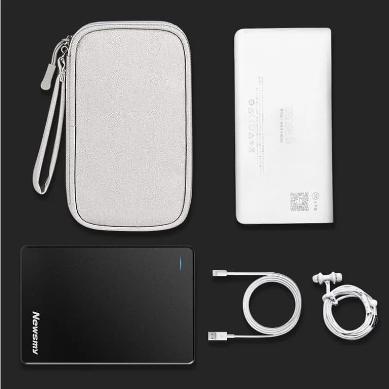 Organisateur de câbles portable étanche, étui Oxford pour power bank, câbles numériques et écouteurs - rangement pratique