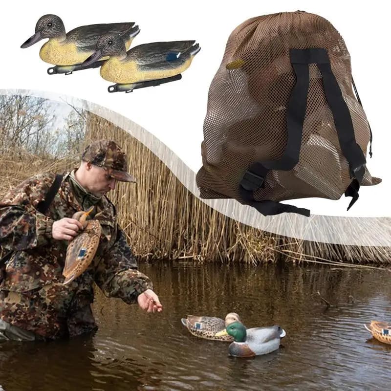 Sac léger pour leurres de canard avec sangles ajustables - équipement de chasse portable pour sac à dos