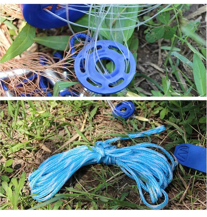 Filet de pêche Lawaia multifilament et monofilament avec plomb acier - Capture efficace en extérieur