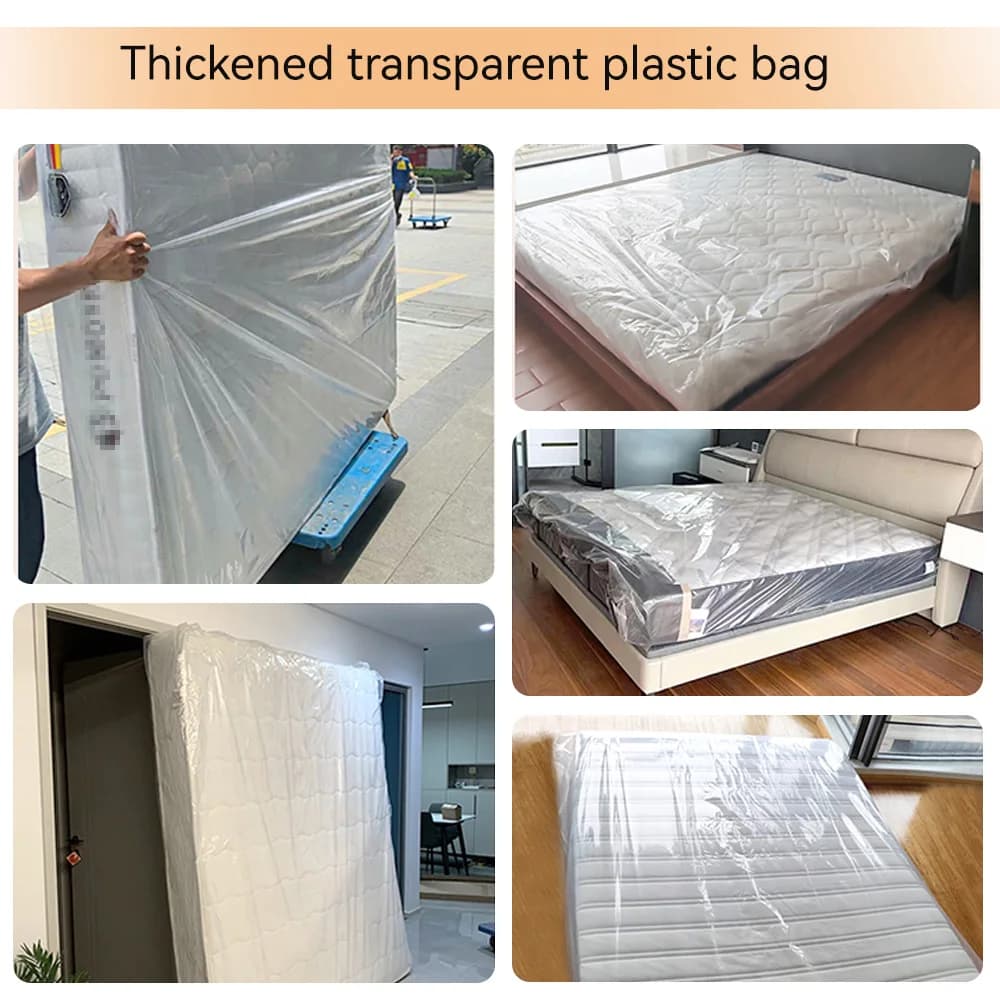 Housse matelas protection déménagement pêche - Sac plastique étanche anti-poussière pour couchage