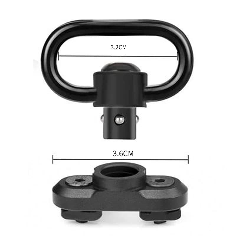 Adaptateur de montage pour sangle sur rail Mlok - Fixation rapide QD accessoire fusil chasse
