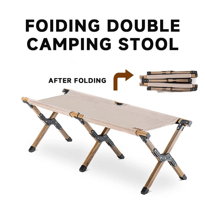 Tabouret pliant WESTTUNE pour camping et pêche - Siège double aluminium léger pour randonnée et jardin