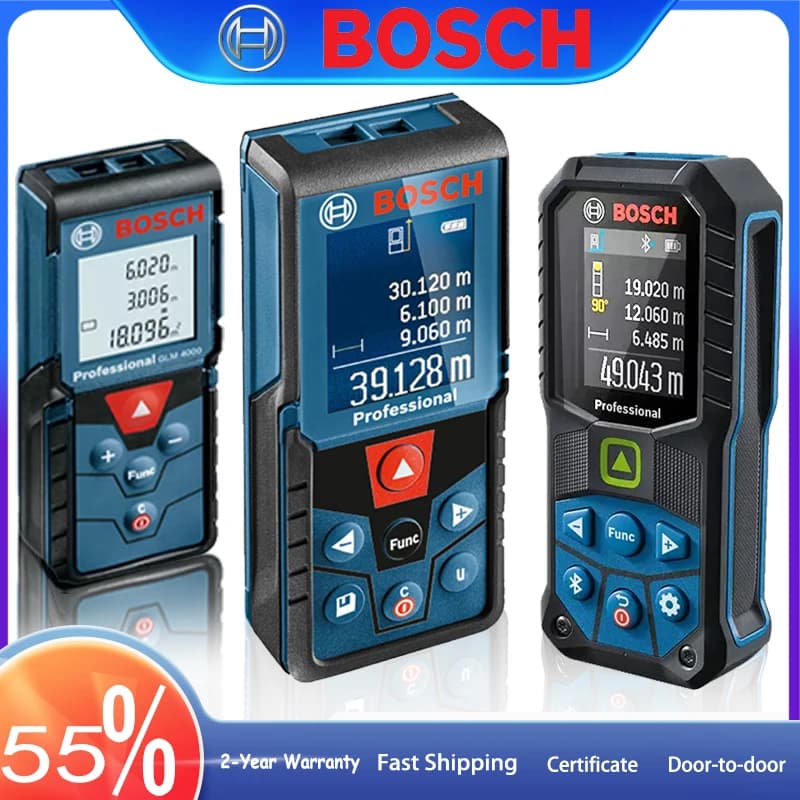 Télémètre laser original BOSCH GLM série - Mesures précises 30m à 50m pour professionnels du bâtiment