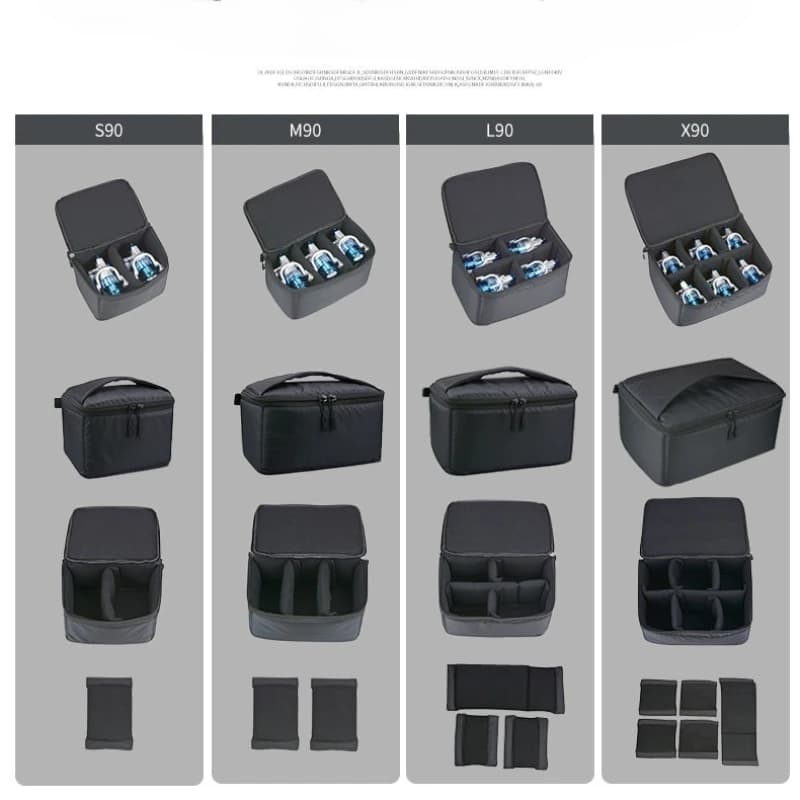 Étui de rangement pour moulinets pêche imperméable anti-chute 2/3/4/6 cases tissu oxford