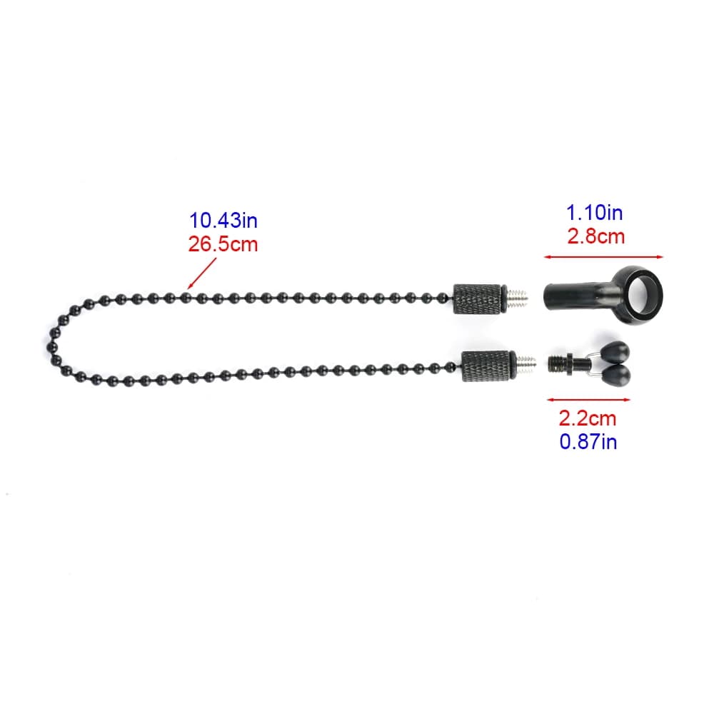 Swinger Hirisi pour pêche carpe avec chaîne inox et indicateur de touche bobbins haute précision