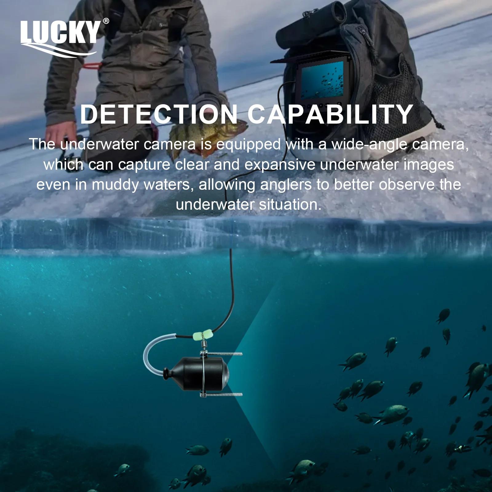 Sondeur de pêche sous-marin Lucky avec caméra vision nocturne écran LCD 4.3" pour pêche sur glace