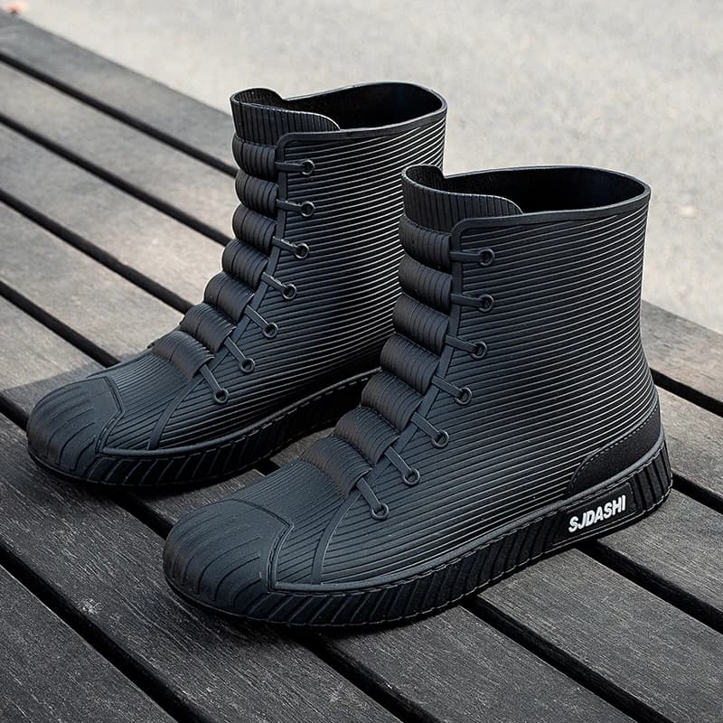 Bottes pluie homme femme été mi-mollet imperméables hiver doublure polaire chaud antidérapant extérieur