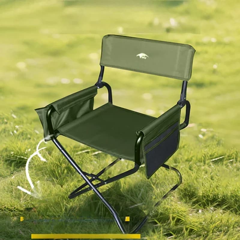 Fauteuil directeur renforcé pêche avec poche de rangement pour sessions prolongées et pêche carpfishing