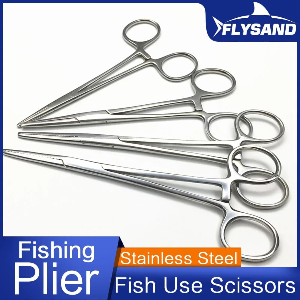 Pince pêche FLYSAND en acier inoxydable - Ciseaux coupe-ligne extracteur hameçon courbé outils pêche