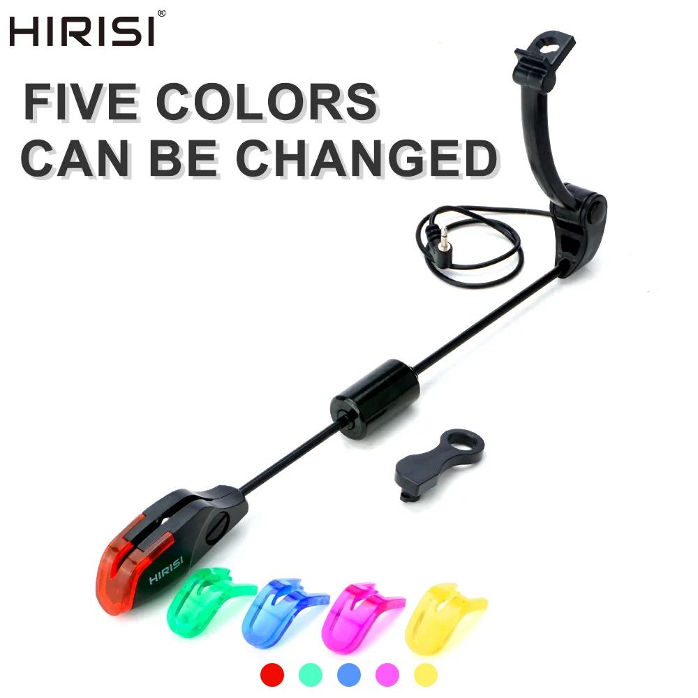 Indicateurs de touche LED Hirisi pour pêche à la carpe avec 4 têtes plastique et alarmes de morsure