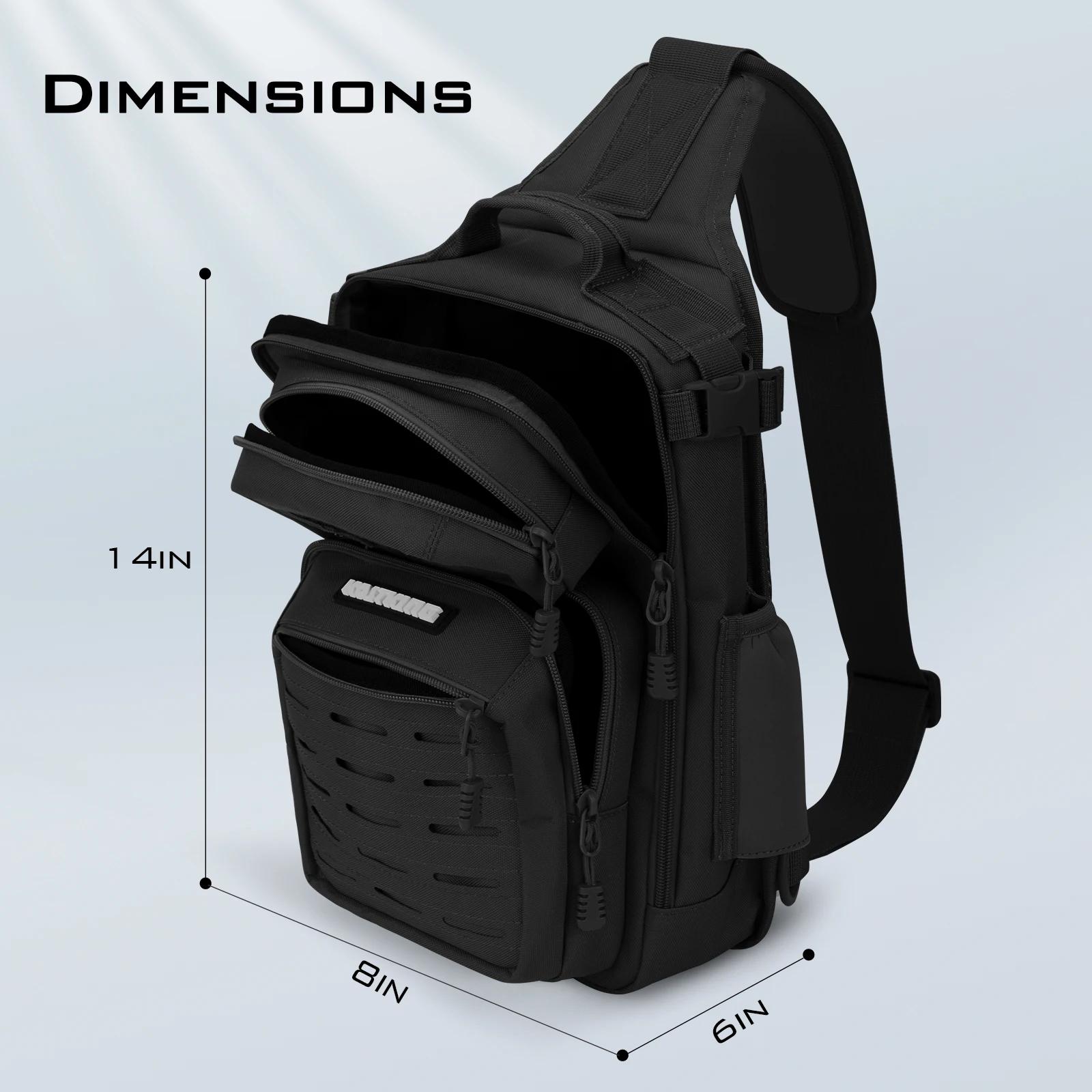 Sac bandoulière tactique KastKing BlowBak - sac de pêche léger pour équipement extérieur et accessoires
