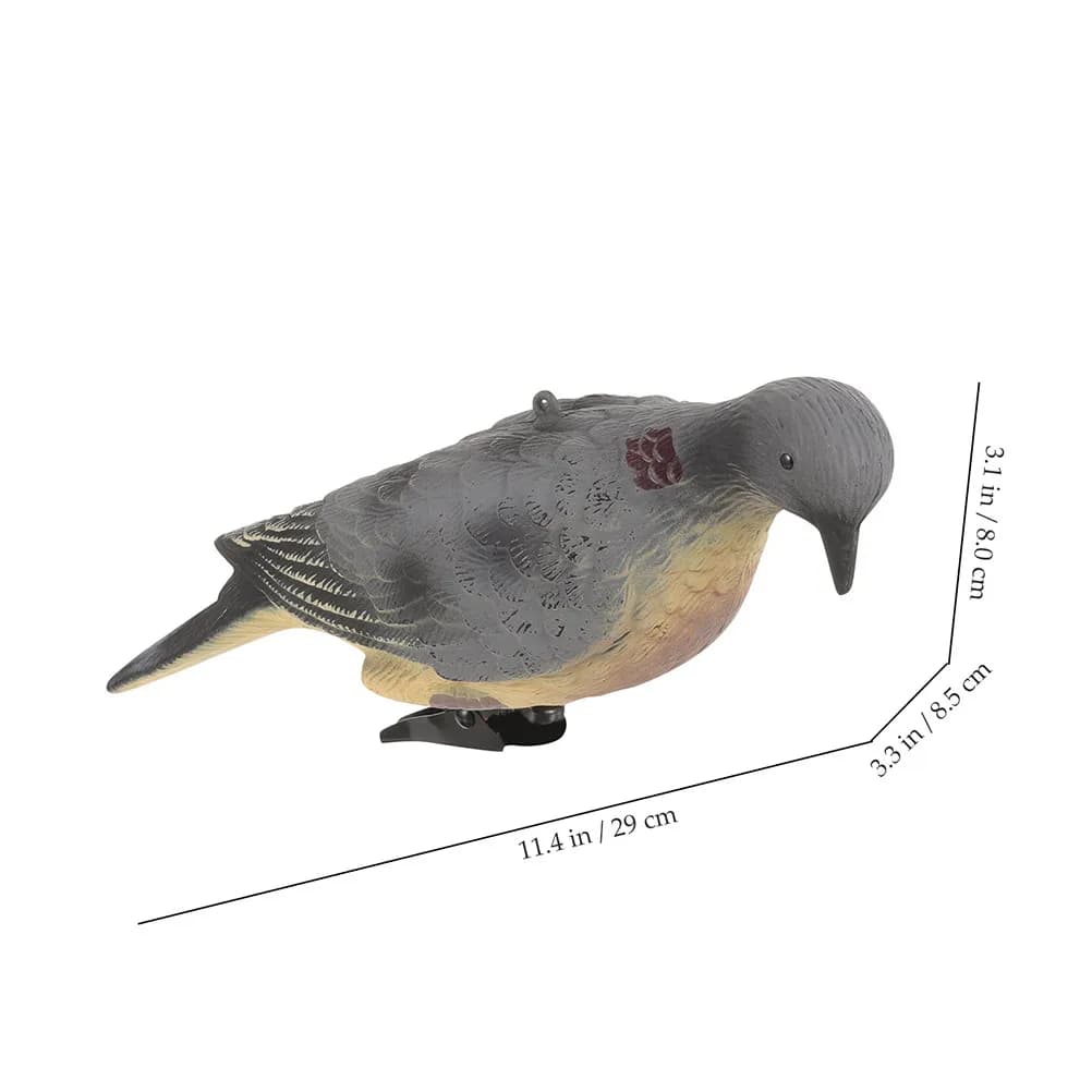 Figurines pigeons réalistes - 2 leurres de chasse en plastique pour jardin et décoration extérieure