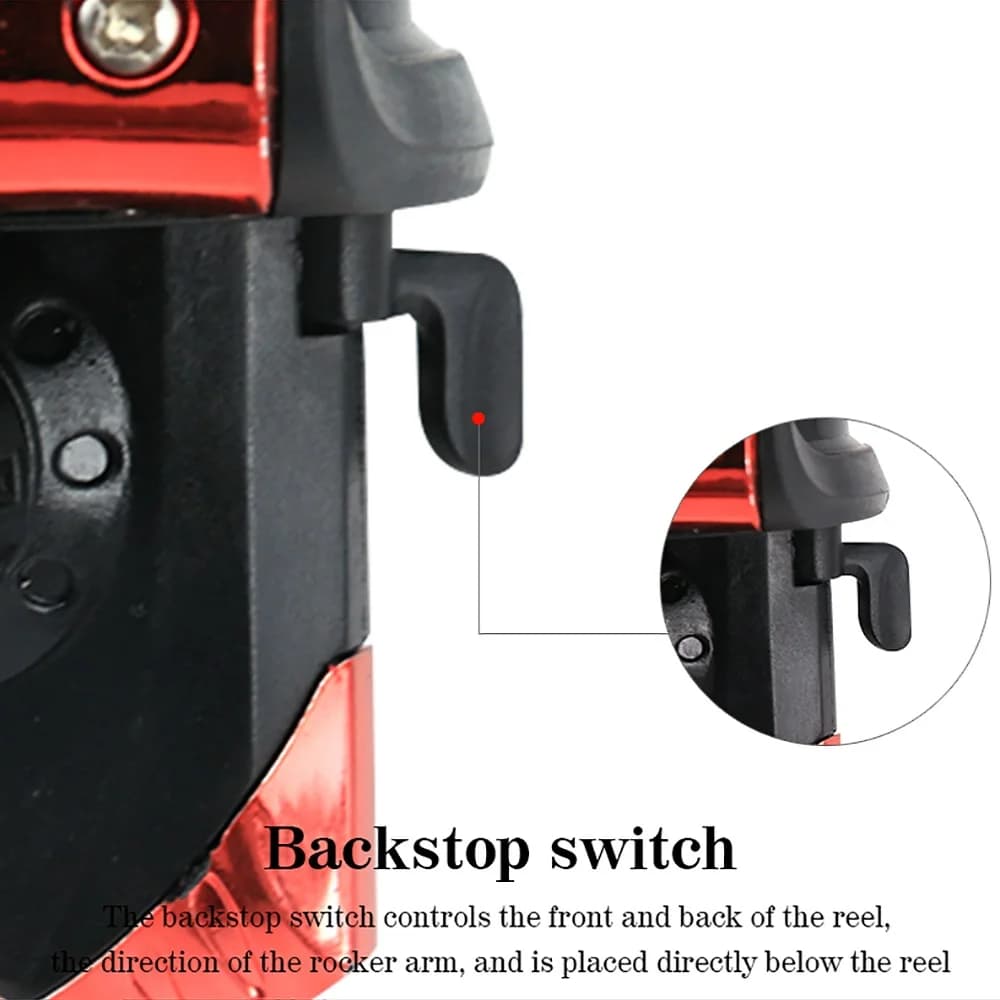 Moulinet ice fishing plastique 5.2:1 pour pêche sur glace avec leurres et ligne volante