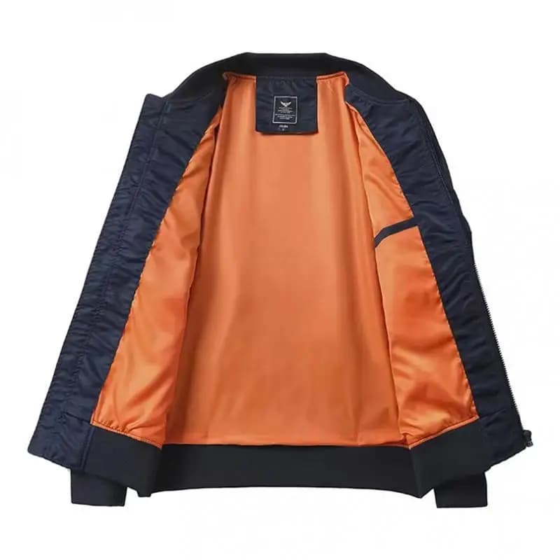 Bomber militaire unisexe printemps automne - Veste d'aviateur pour pêcheurs appréciant le style vintage fonctionnel