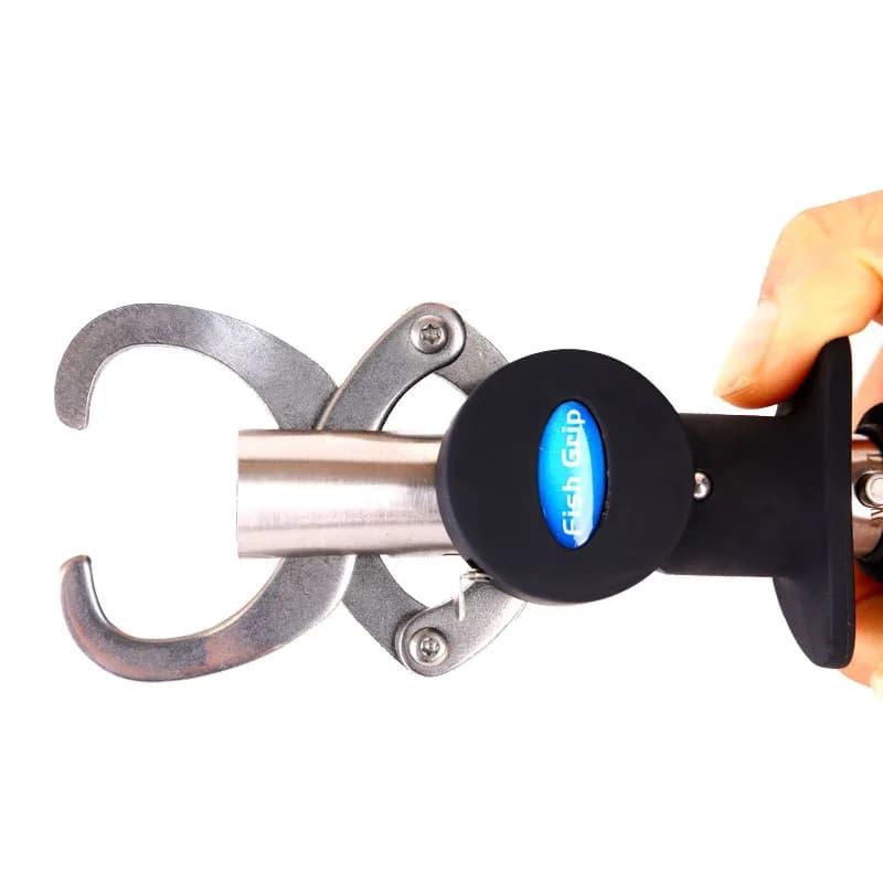 Pince à lèvres portable pour poisson avec pèse-poisson et mètre ruban - Outil de pêche en acier inoxydable