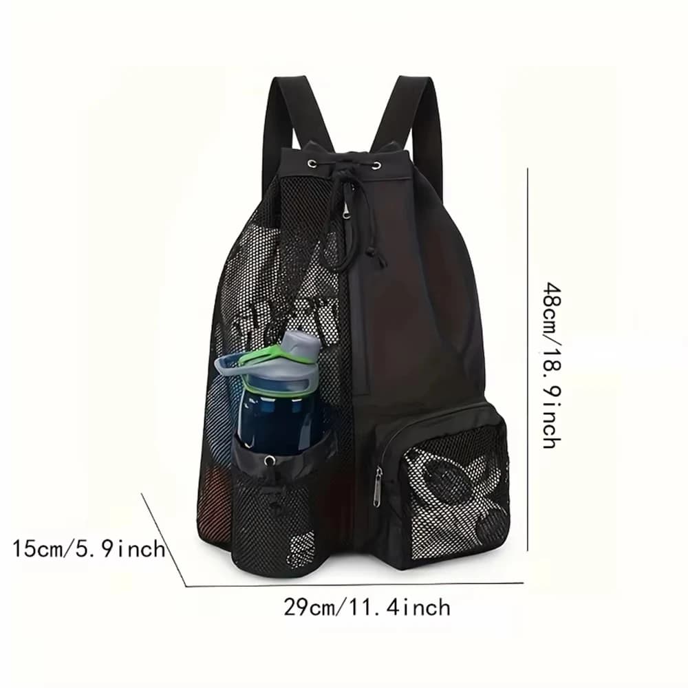 Sac à dos pêche filet avec poche humide, sac de rangement plage, sac pêche extérieur étanche et respirant