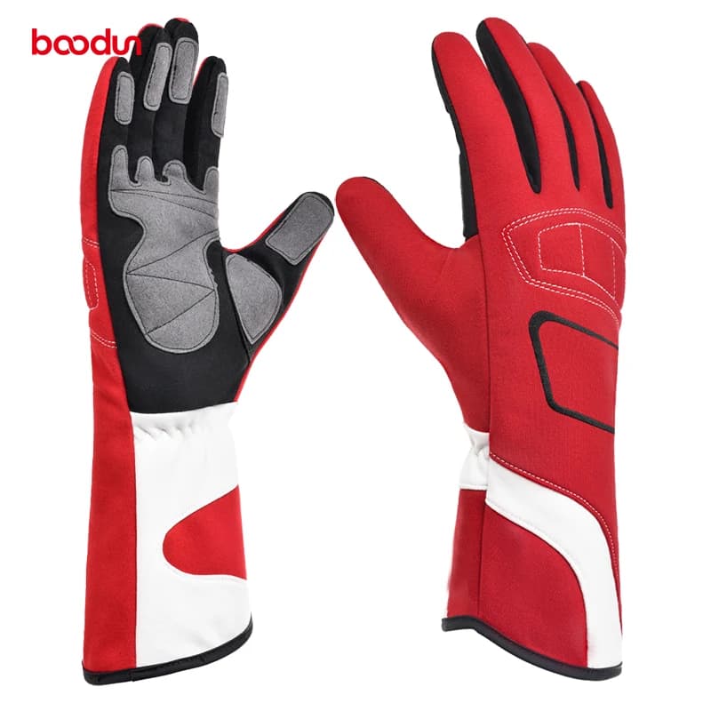 Gants karting doigts longs anti-dérapants absorbants chocs - Gants pêche ventouse respirants entraînement Q232047