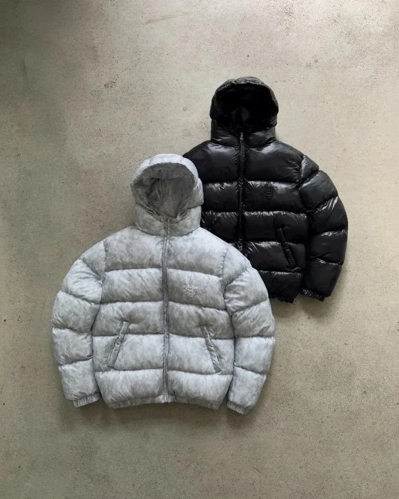 Veste couple logo dollar américain - Doudoune coton fashion personnalisée automne hiver