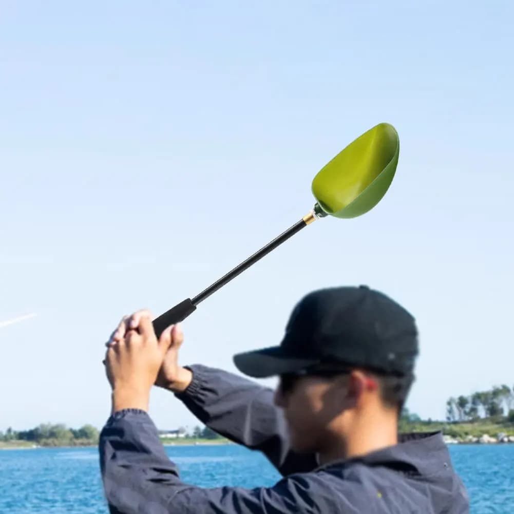 Cuillère lance-appâts détachable pour pêche carpe - distribution précise de bouillettes et particules