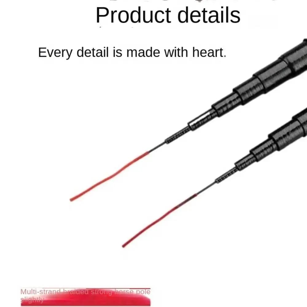 Canne télescopique complète kit pêche carbone fibre de verre 1.8m à 7.2m pour pêche au coup casting - Ensemble