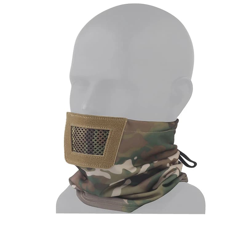 Masque de chevalier pliable - Masque de protection demi-visage pour tir, pêche et entraînement outdoor