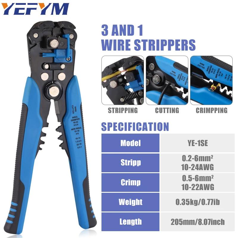 Pince à dénuder automatique 8 pouces auto-réglable 24-10 AWG avec fonction coupe et sertissage