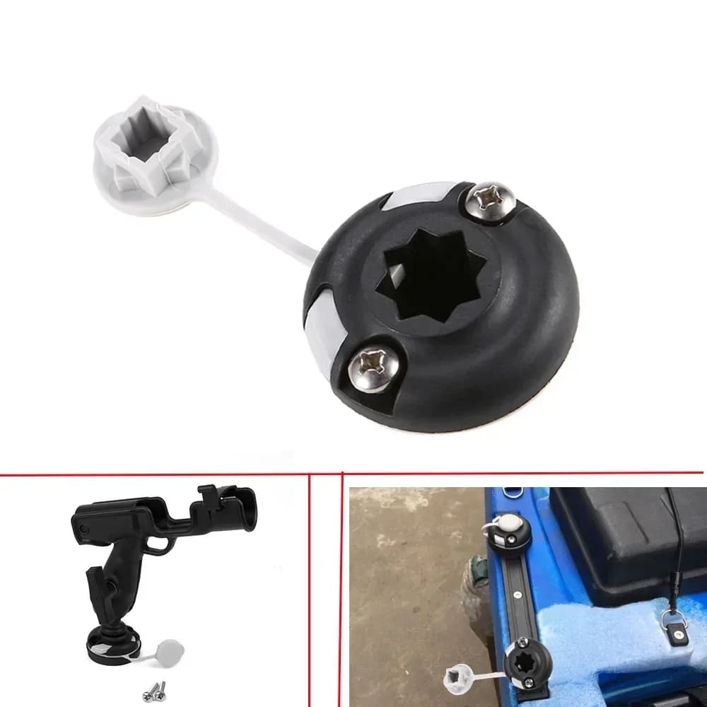 Support de canne à pêche pour kayak gonflable - Base de montage en nylon durable avec kit accessoires