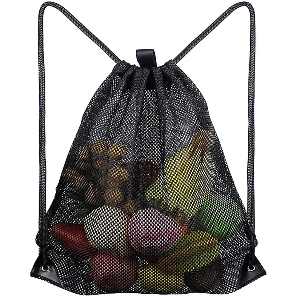 Sac filet pliable avec cordon pour fruits légumes pêche plage rangement équipement léger