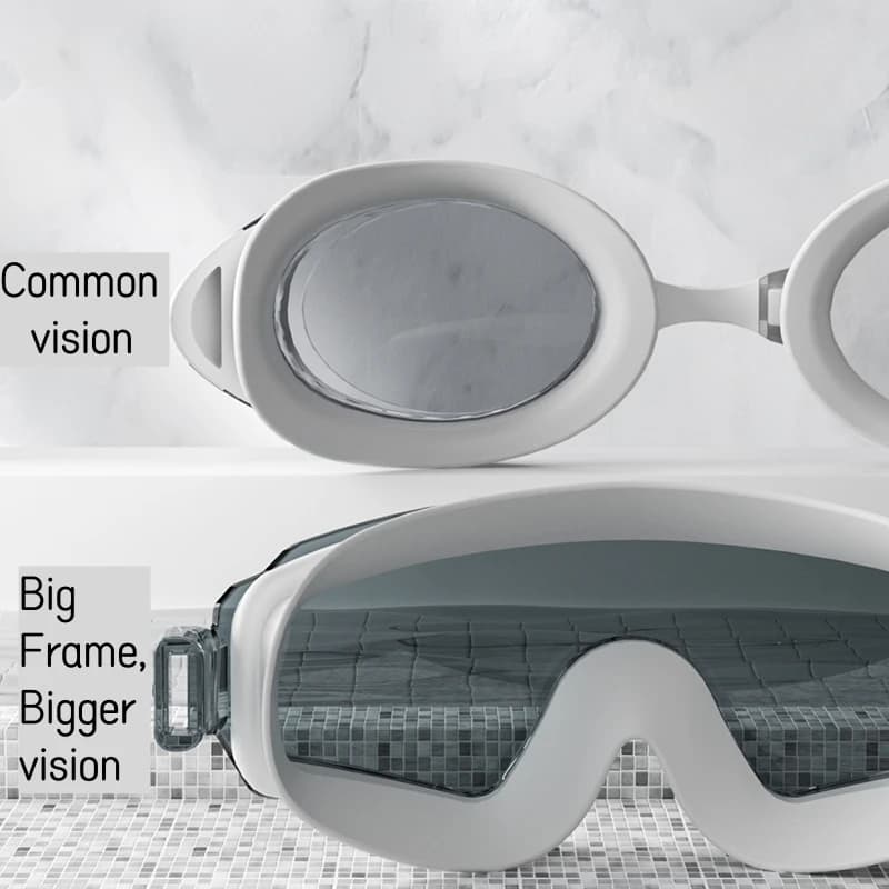 Nouvelles lunettes de natation tendance grand format UV étanches HD adultes