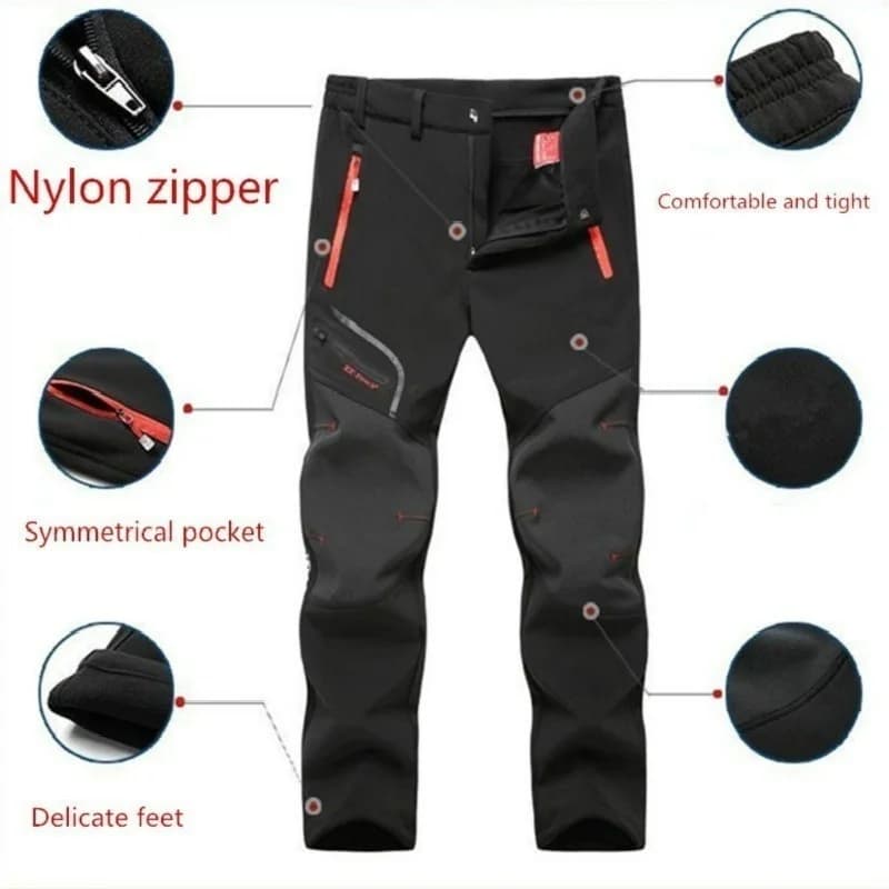 Pantalon pêche personnalisable hiver softshell pour pêche glaciaire et pêche froide