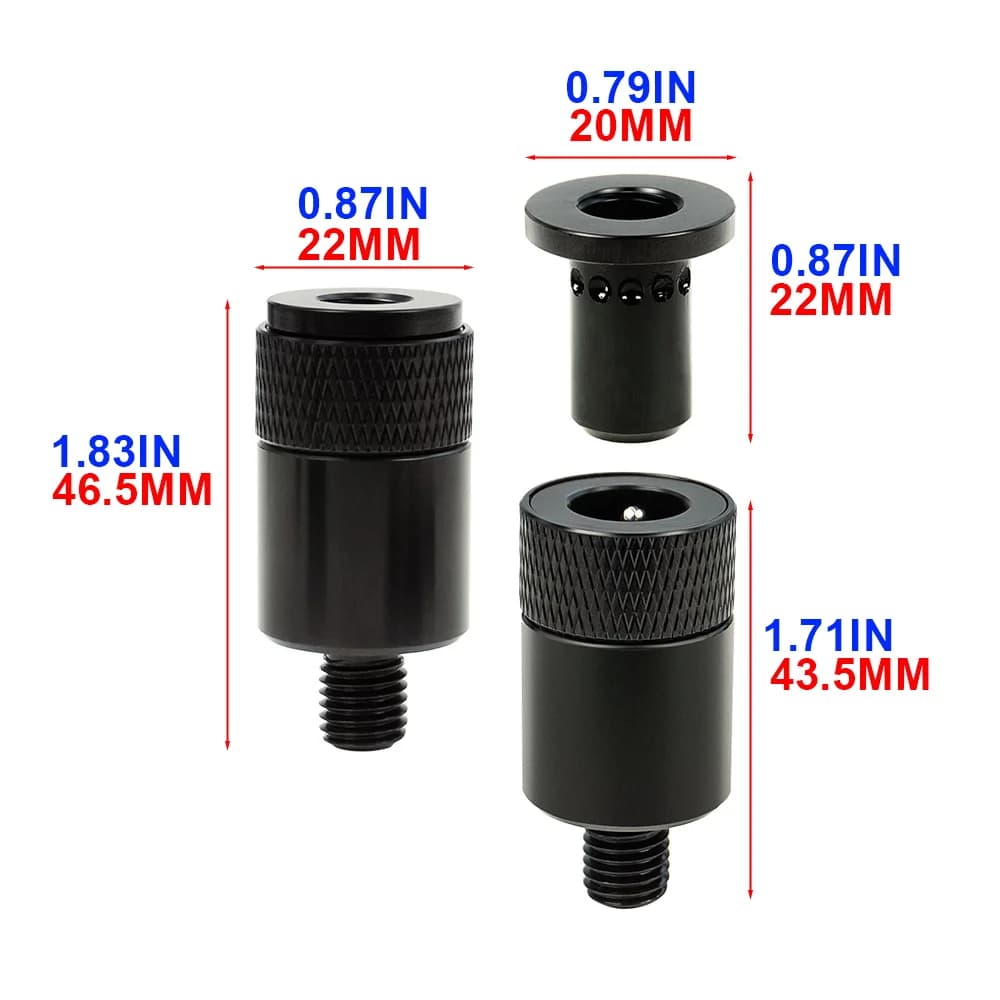Connecteurs universels rapides aluminium Hirisi 2/4 pièces pour rod pod et supports de pêche