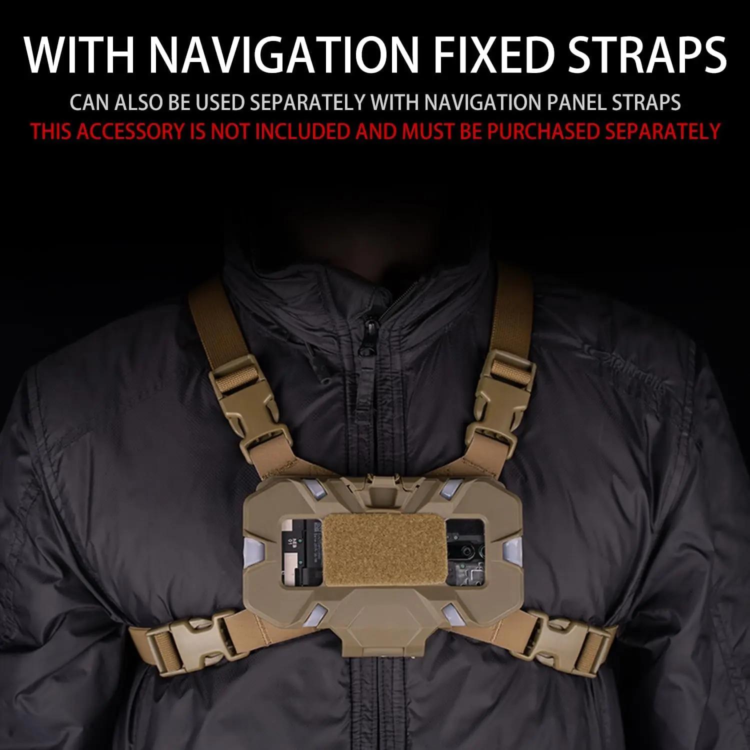 10 panneaux de navigation tactiques MOLLE pliables - Étuis pour cartes et supports téléphone 4.7-6.7 pouces