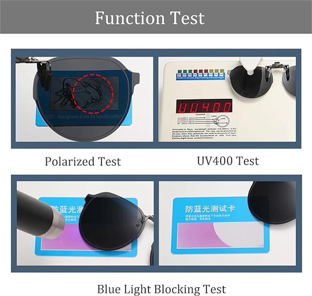 Lunettes clip rabattables polarisées VIVIBEE pour pêche et conduite - Vision nocturne UV400