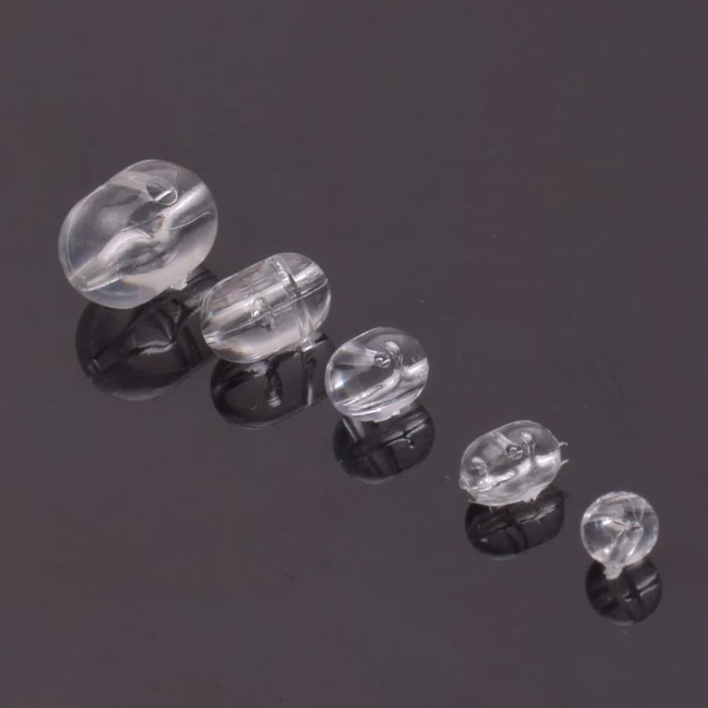 Lot de 100 perles pour pêche au coup, perles intelligentes transparentes, perles croix et séparatrices pour montage ligne