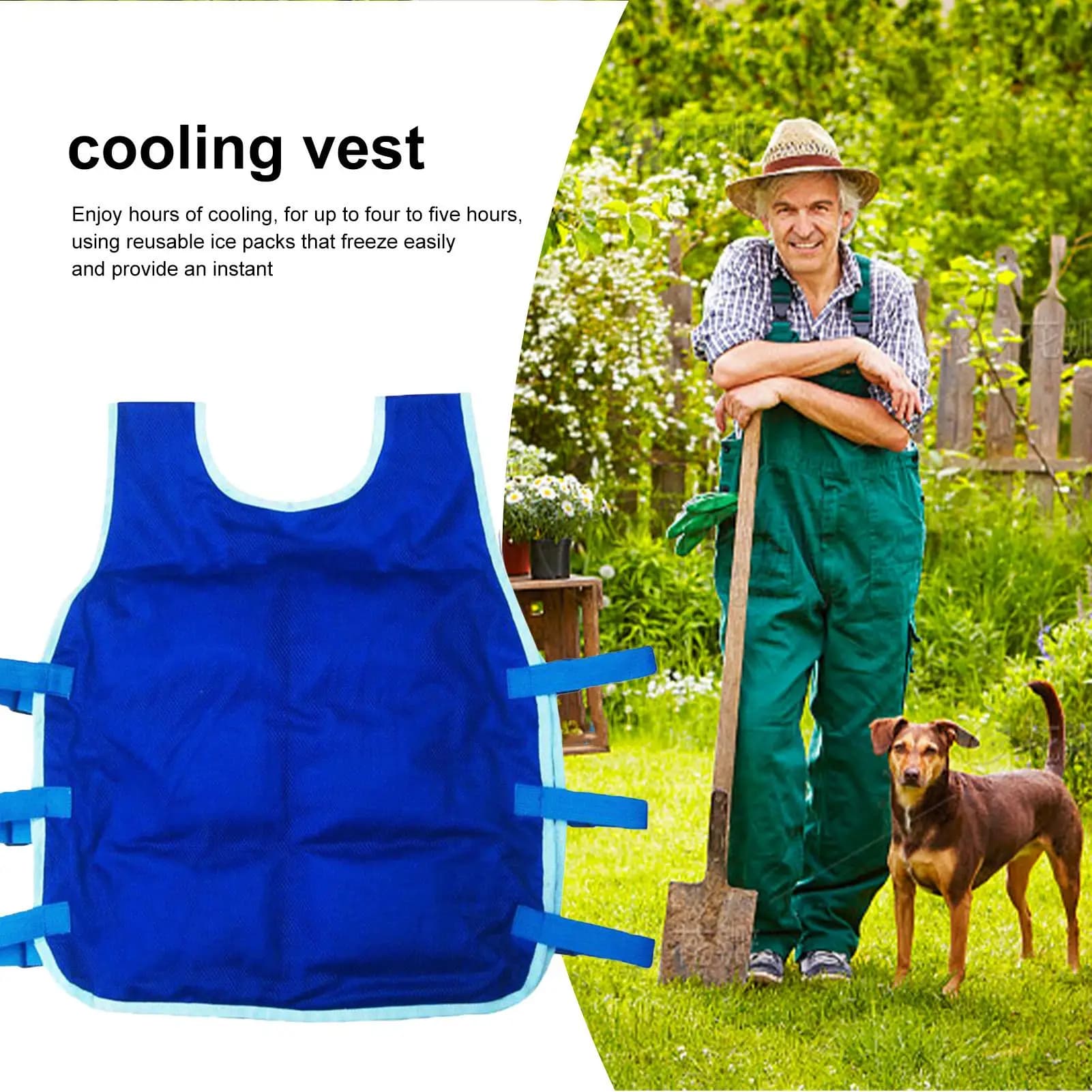 Veste rafraîchissante homme femme pour travail en intérieur et plein air haute température